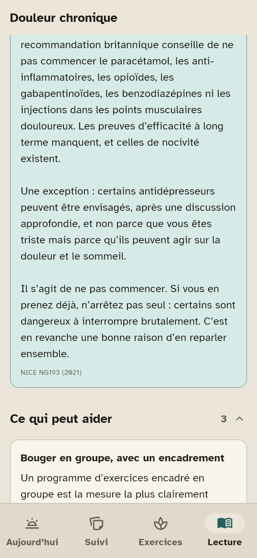 La m&ecirc;me page plus bas, &agrave; Ce qui peut aider, avec la source en dessous.